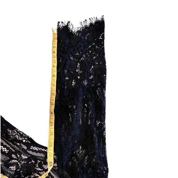 Jessica Howard Blush Pink and Black Lace Overlay Dress, Size 14. - Picture 9 of 13